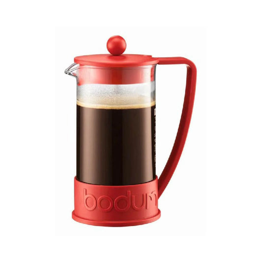 BODUM BRAZIL FRENCH PRESS COFFEE MAKER, 8 CUP, 1.0 L, 34 OZ - RED