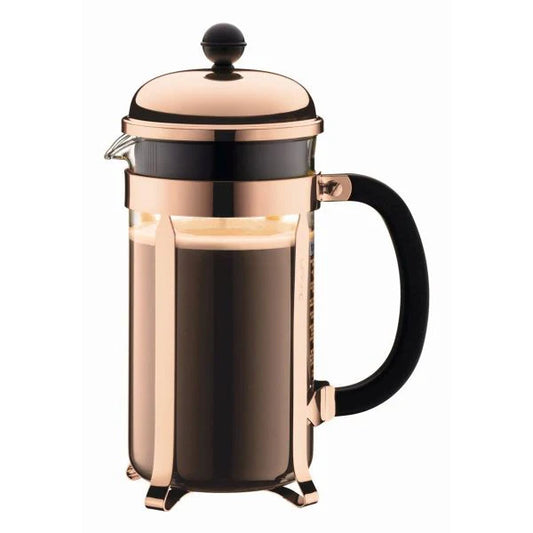 BODUM CHAMBORD COFFEE MAKER 8 CUP 1.0L/34OZ - GLASS, COPPER LID