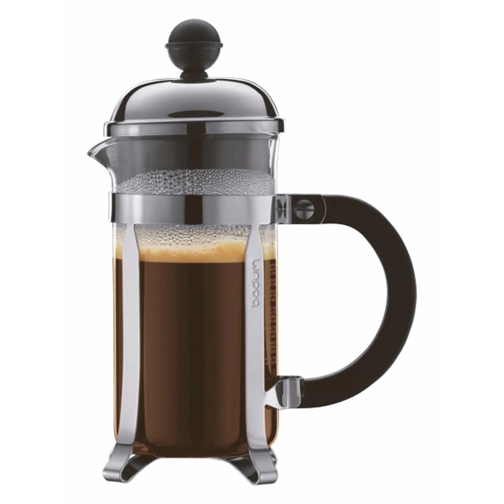 BODUM CHAMBORD COFFEE MAKER 3 CUP 0.35L/12OZ - GLASS, MIRROR FINISH S/S LID